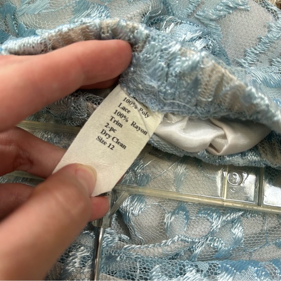 90s blue lace midi skirt - Picture 6 of 6